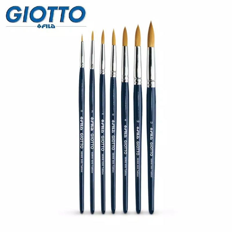 

Kuas Lukis Giotto Art Brush Model Kit/Giotto Taklon Round Brush 500 Harga Satuan