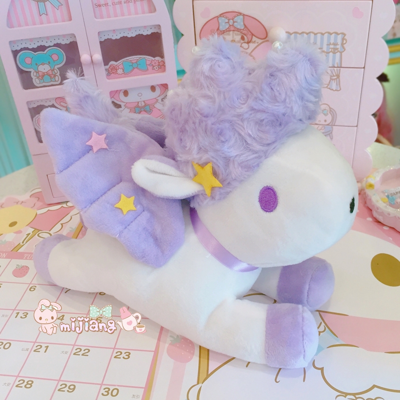  Mainan  Boneka Unicorn Fantasi Bahan Plush Dengan Sayap 