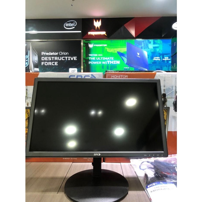 LED Monitor 19" inch Full HD HDMI VGA Input SPC Garansi Resmi