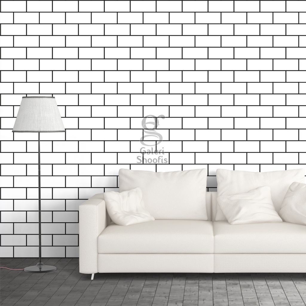 Wallpaper Stiker Dinding Stiker Motif BATA ELEGANT/MODERN UKURAN 45CMX90CM-100CM