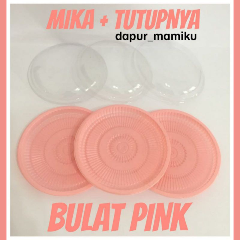 DAPURMAMI ( Mika Bento Bulat Warna Pink ) Mika Imlek Bekal Kemasan Wadah Bento Box