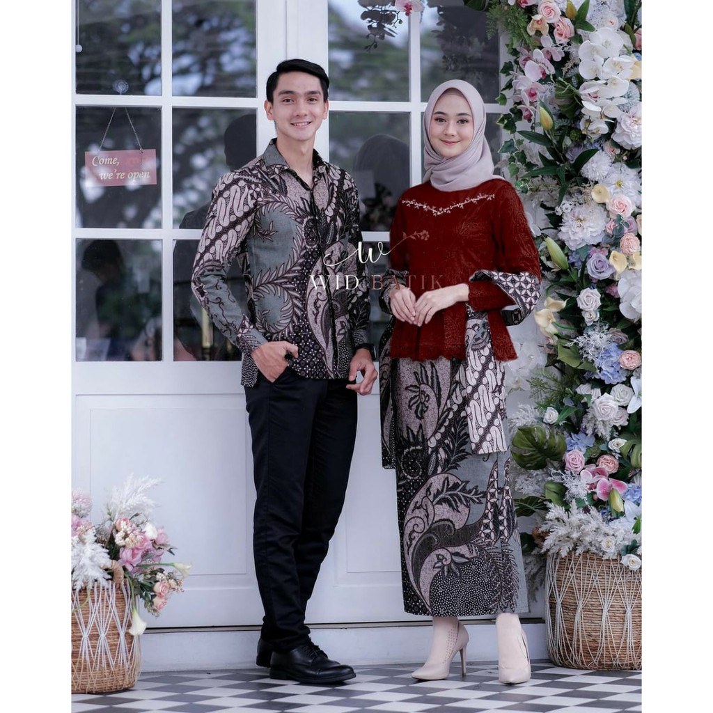 Baju batik couple pasangan wanita terbaru modern remaja dewasa adiva couple