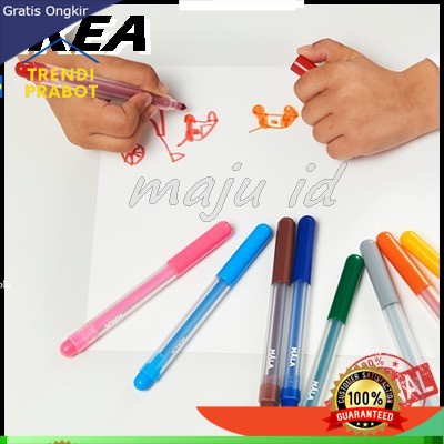 

12 pcs Pena pulpen tinta berwarna, warna campuran alat gambar ekea mal