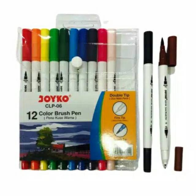 

Color Brush Pen / Pena Kuas Warna Joyko 12 Warna / Color