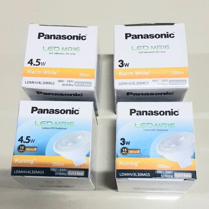 Panasonic MR16/ GU5.3 LED 3W atau 4,5W 220V Warm White / Kuning