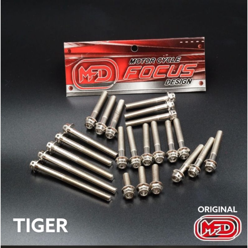 READY Baut Blok Baut Mesin Tiger Stainles Full Set 23 Baut