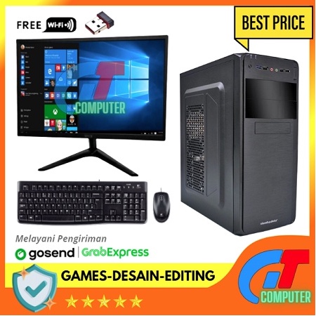 PC Gaming Lengkap Intel i7 2600 / VGA GT 610 2GB / Ram 8GB / SSD / Editing - Gaming