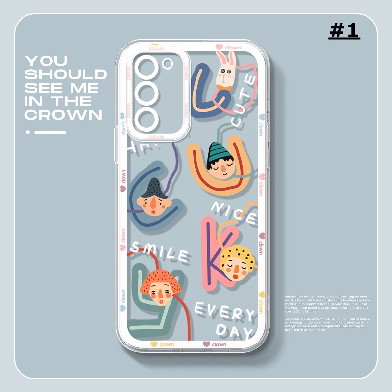 Soft Case TPU Transparan Motif Kartun Untuk Samsung A13 A03 A03S A23 A12 A32 A22 A21S A22 A52 A72 A50 A20 A51 A71 A10s A11 M12 A53 S21