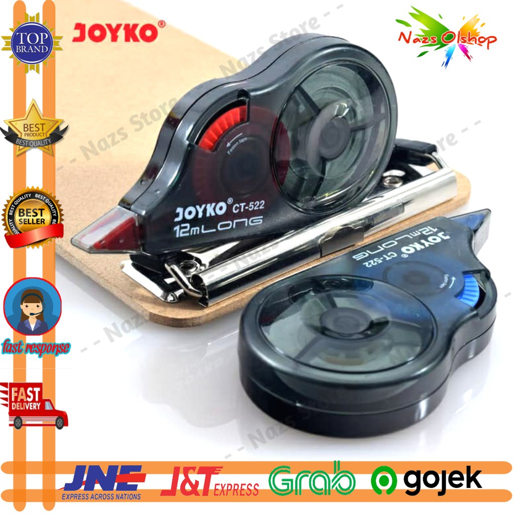 

Penghapus / Tip ex Label / Correction Tape Joyko CT-522 Tip-Ex Kertas 12 Meter