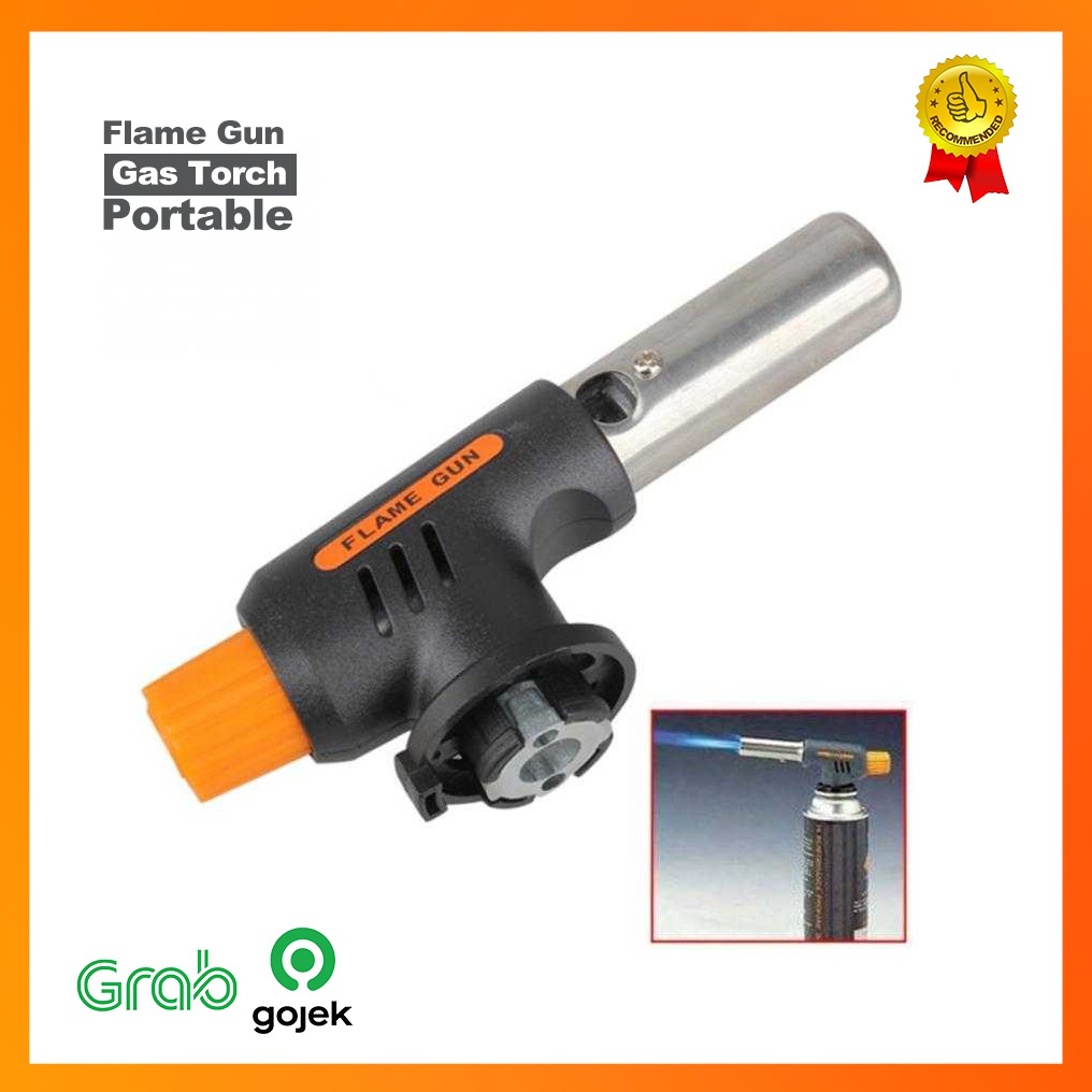 Gas Torch Korek BBQ Blow Torch Flame Gun Portable