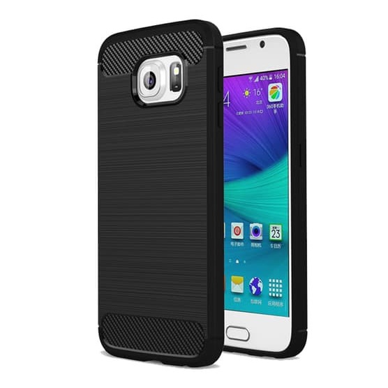 CASE SLIM FIT CARBON IPAKY SAMSUNG GALAXY S6 EDGE SOFTCASE - FA