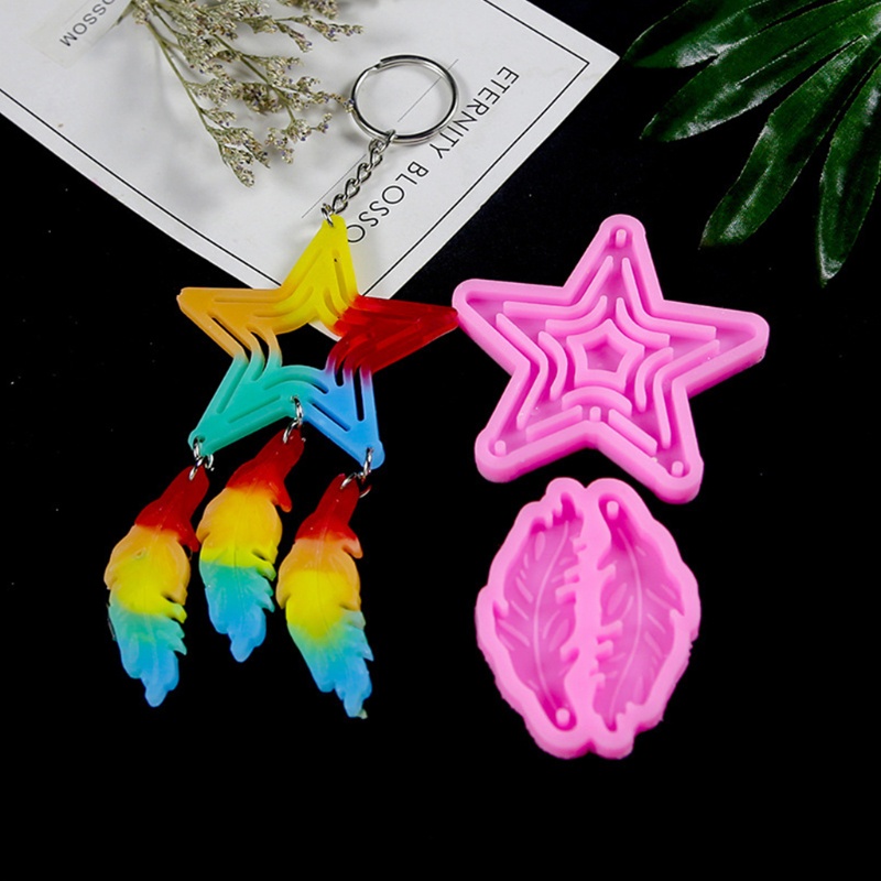 Siy 1 Set Cetakan Resin Epoksi Bentuk Dream Catcher Bahan Silikon Untuk Kerajinan Tangan Diy