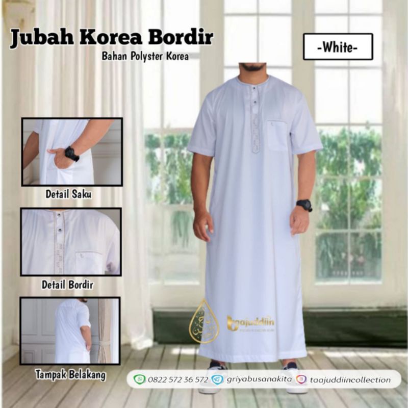 JUBAH PRIA DEWASA .GAMIS PRIA DEWASA OBLONG TANPA KERAH  POLYSTER KOREA ORIGINAL MURAH .BERKUALITAS