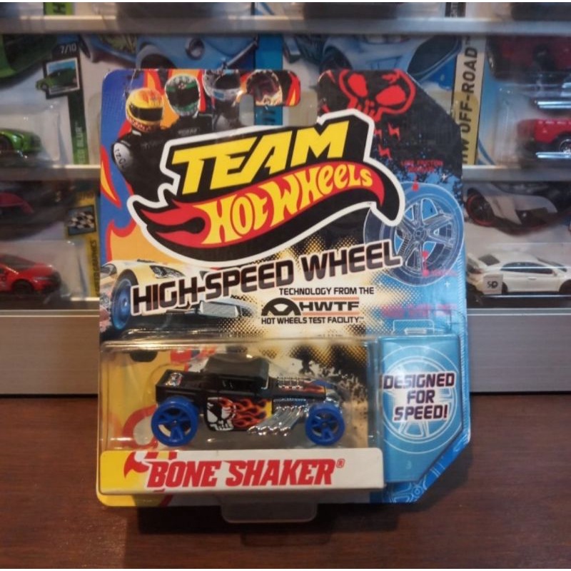 HOT WHEELS BONE SHAKER BIRU - HIGH SPEED WHEEL - HSW - HWFT - BLISTER NOT MINT