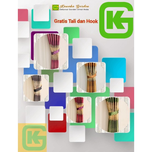 Gorden Korden hordeng Ruang Tamu Tirai jendela pintu Minimalis Blackout motif Batik printing warna K