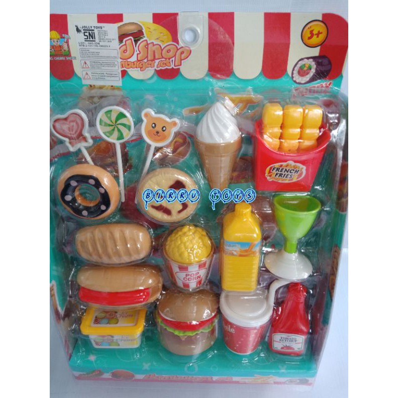 Mainan Anak Kids Shop Hamburger Set | Jual - Jualan Burger | Mini McD