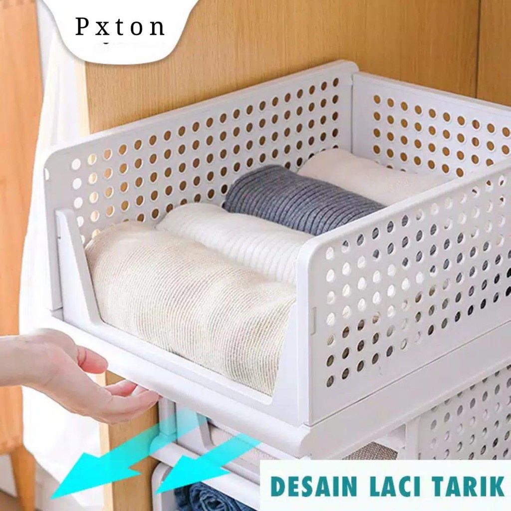 Rak Laci Lipat / Storage Box Plastik Tebal Serbaguna