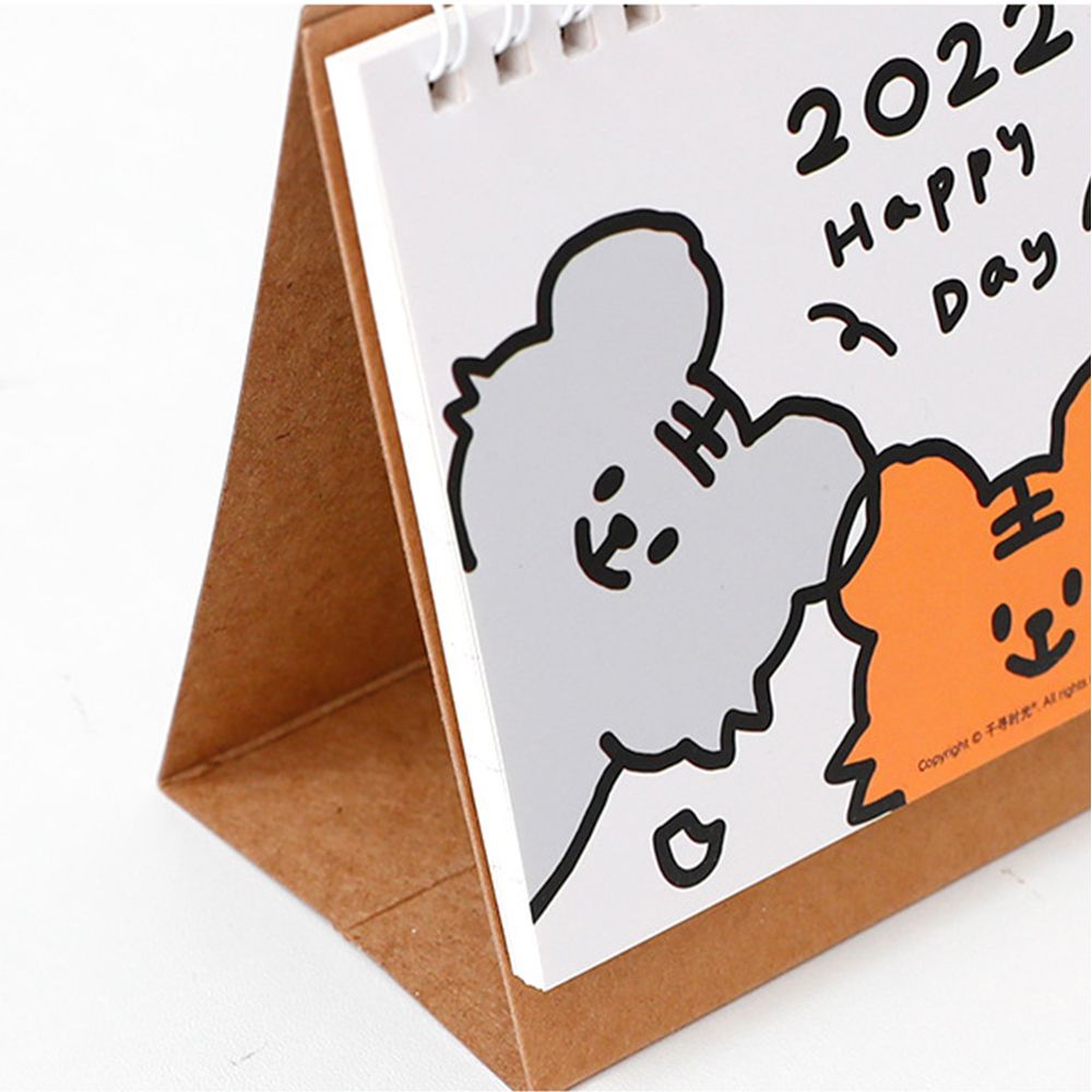 QUINTON Cartoon Desk Calendar 2022 Planner Accessories Table Calendar|Desk Calendar Portable Office Supplies 2022 Mini Desk Calendar Dual Daily Scheduler Table Planner Kawaii Monthly Planner Calendar Planner