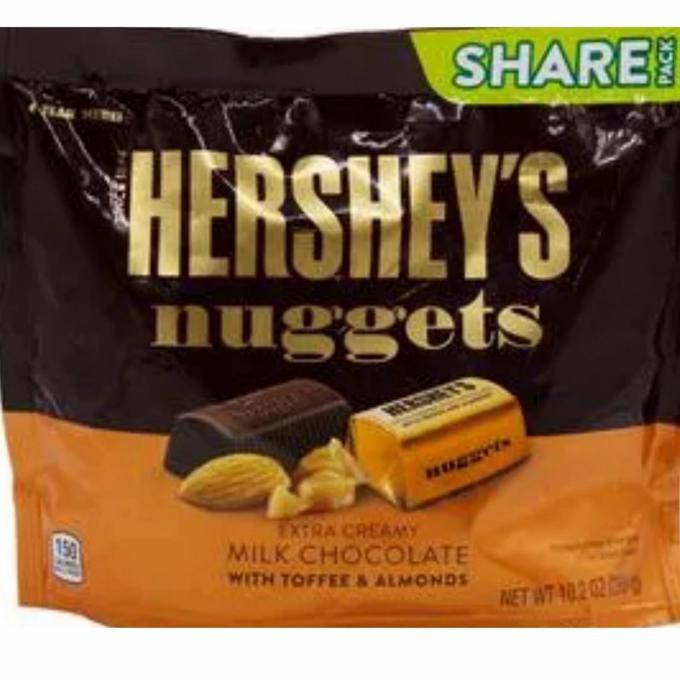 

TERBARU HERSHEY'S NUGGETS EXTRA CREAMY MILK CHOCOLATE WITH TOFFEE & ALMONDS