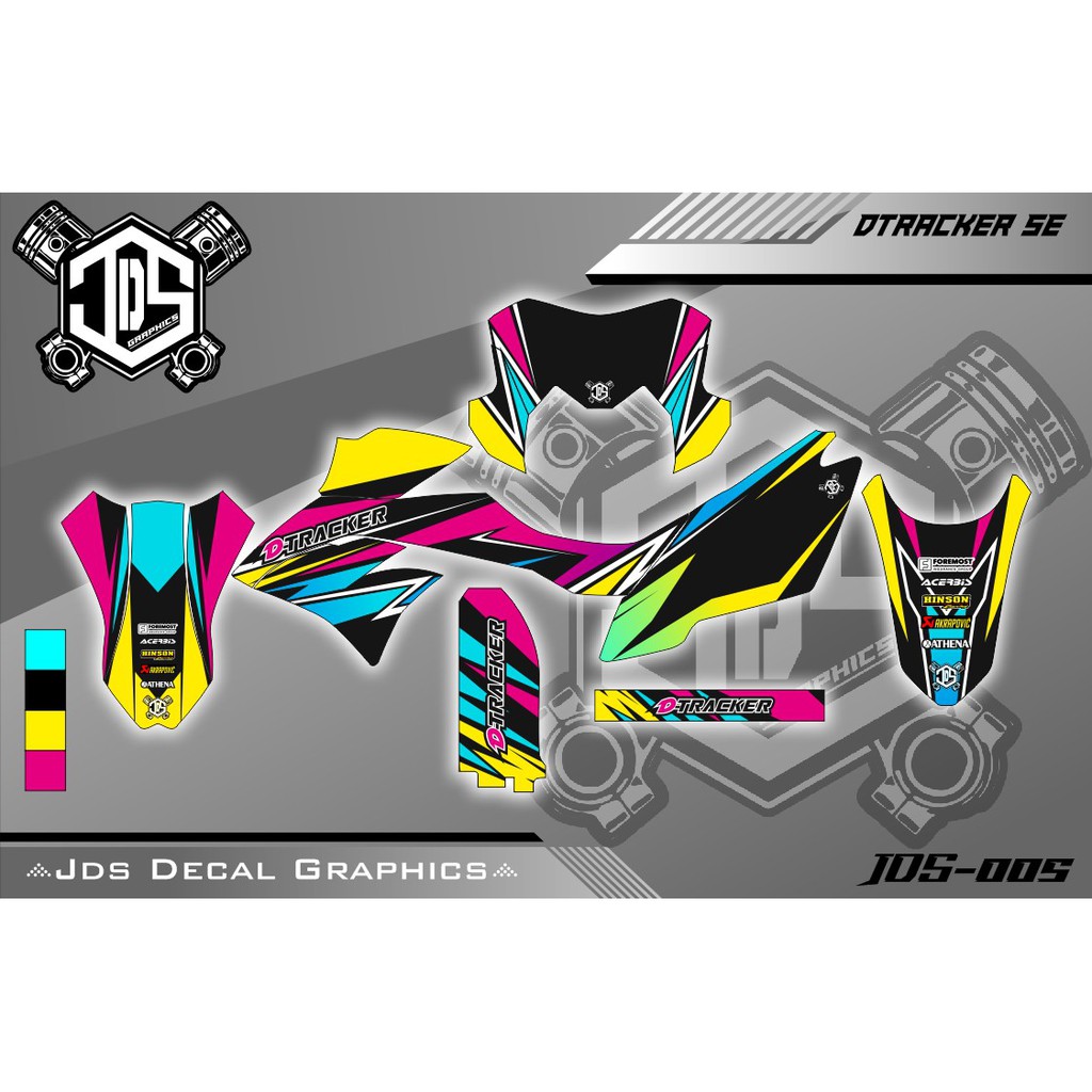 Decal dtracker SE supermoto stiker dtracker new dekal dtracker  JDS05
