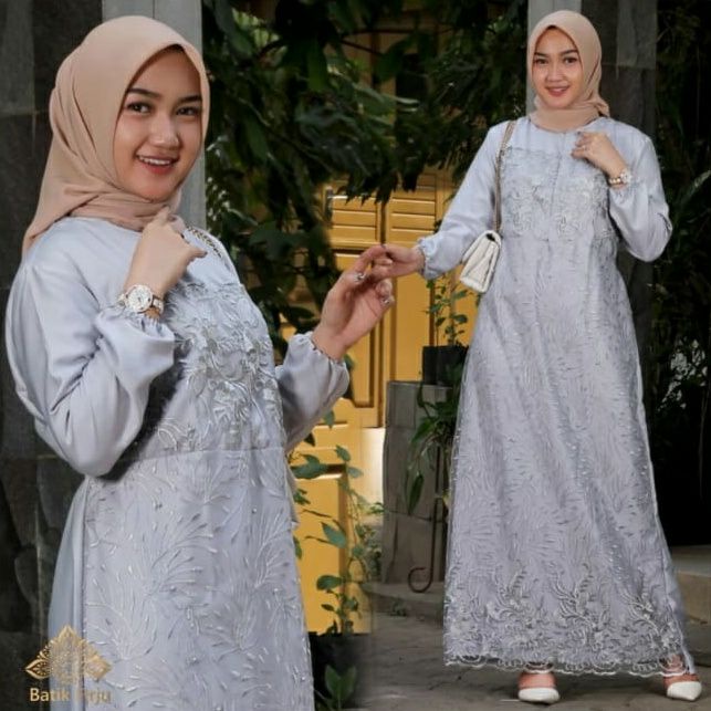 Saroja Batik (365) Gamis Brokat Premium Gamis Brokat Aura Gown