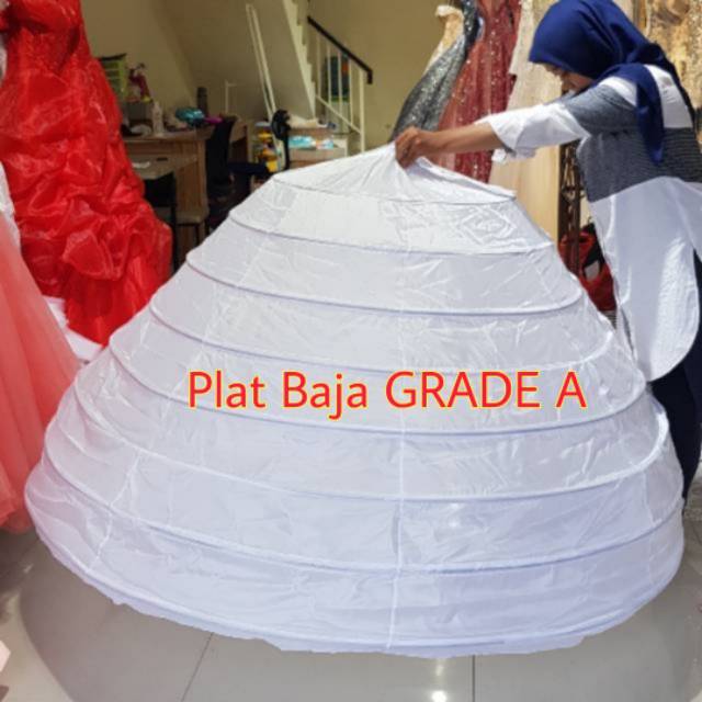 PLAT GRADE A Petticoat ring 8 diameter 150cm Gelembung Gaun Kawat Gaun Quality no.1 peticoat