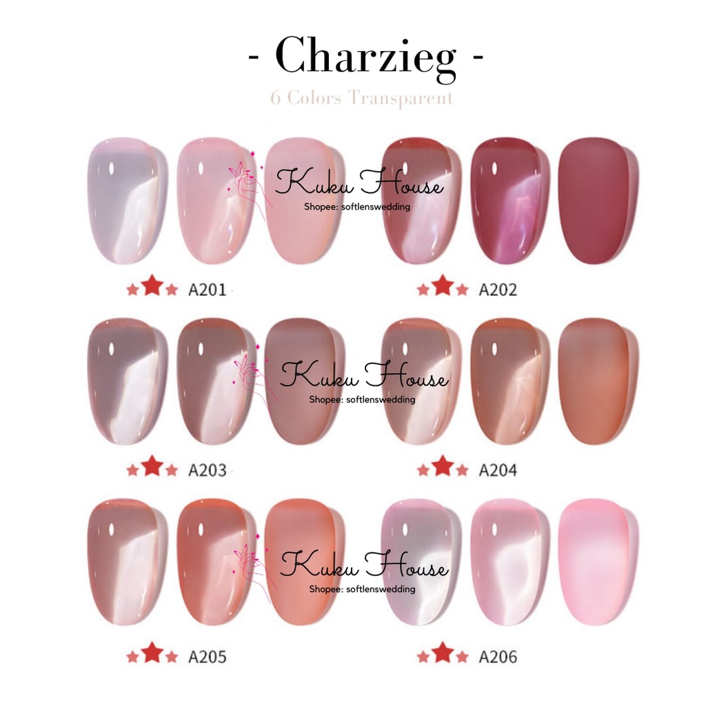 CHARZIEG 001-050 KUTEK UV GEL SOAK OFF CAT KUKU GEL BASE TOP MATTE MATT DOFF COAT GLOSSY