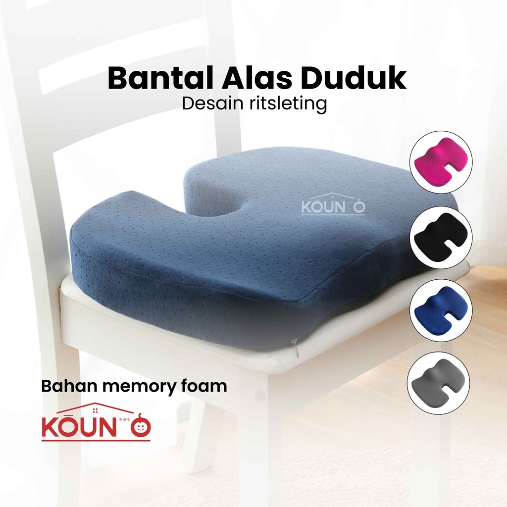 Bantal Alas Duduk Kursi Memory Foam Alas Kursi Kayu Bantal Kursi Kantor Kerja Alas Duduk Jok Mobil Bantal Terapi Nyeri Tulang Ekor Kesehatan Empuk Nyaman Original