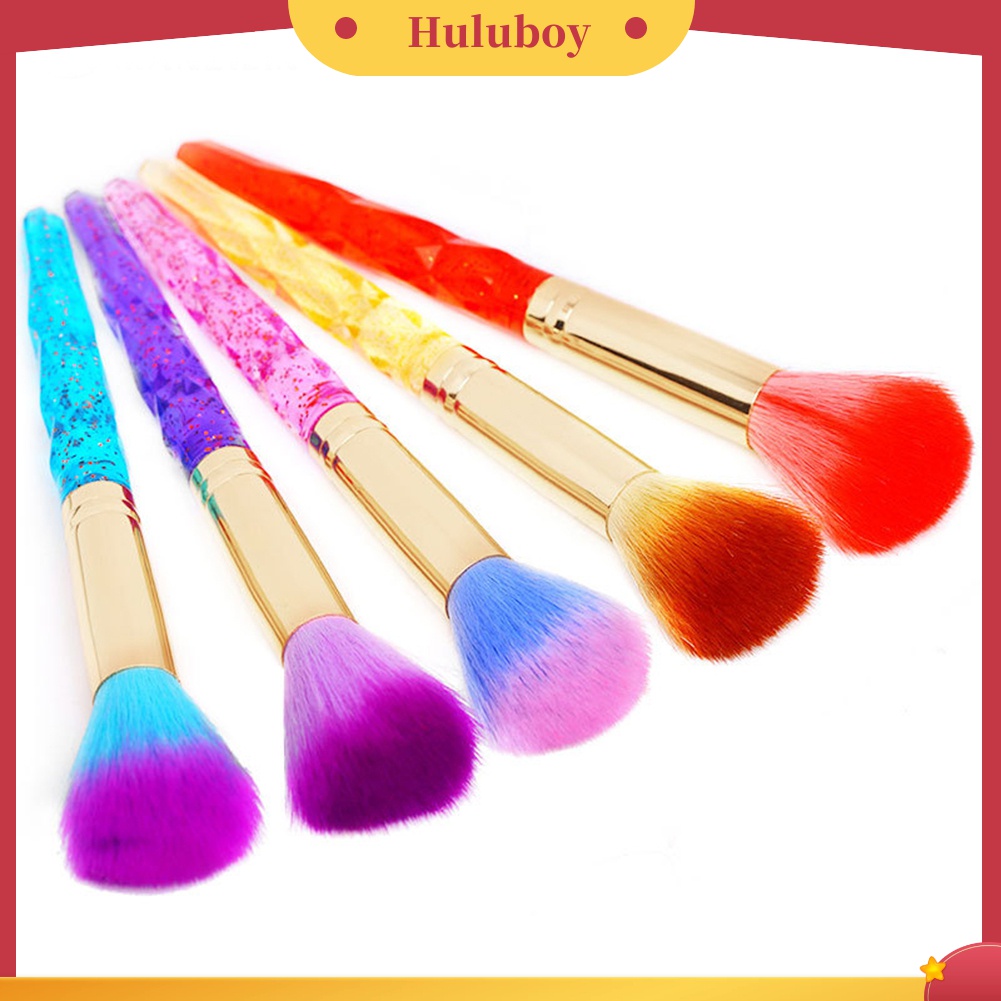 Huluboy Huluboy♡ Brush Bulu Lembut Warna-Warni Untuk Membersihkan Kutek Gel UV Manicure / Pedicure