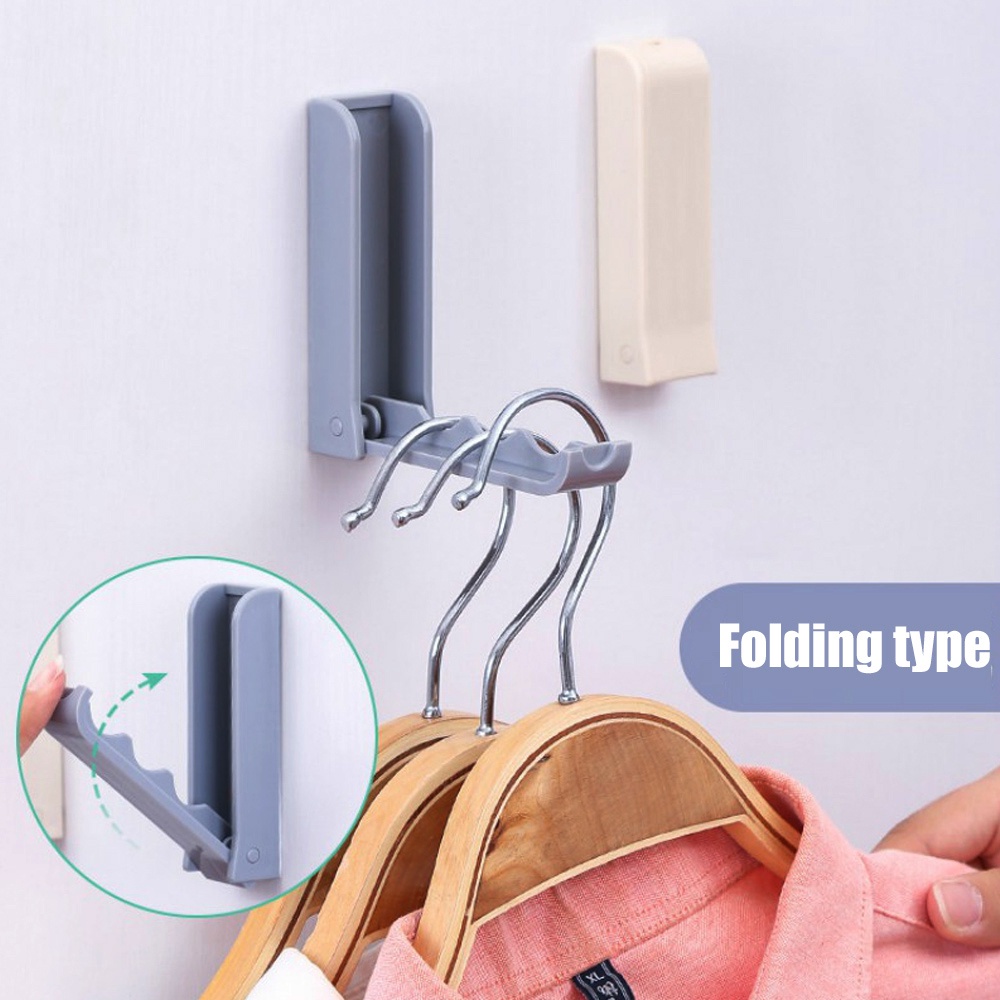 Kait Gantungan Lipat Multifungsi Dengan Perekat Untuk Kamar Mandi / Dapur