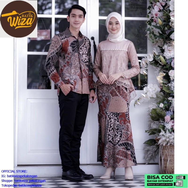 ( COD ) WIZD COUPLE KALENA BATIK COUPLE KEBAYA TUNANGAN MODERN BRUKAT TERBARU 2021 KELUARGA PASANGAN