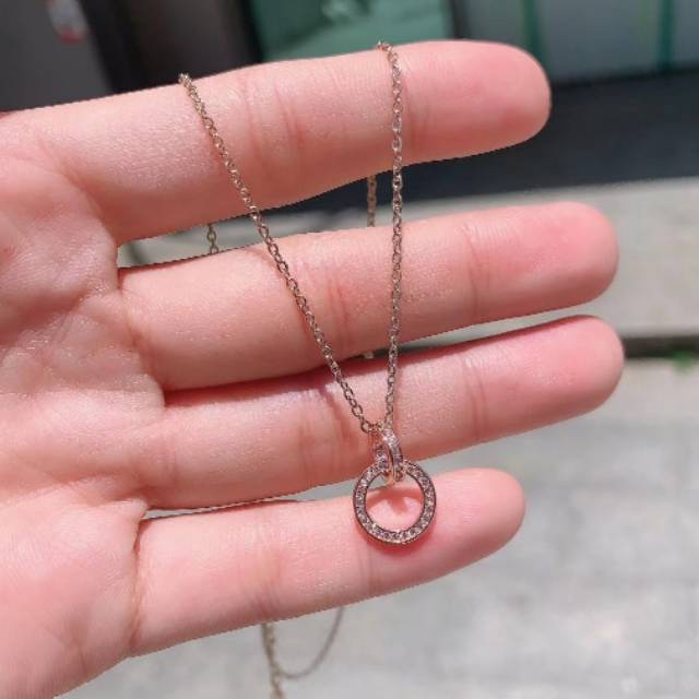 Kalung titanium simple minimalis anti karat