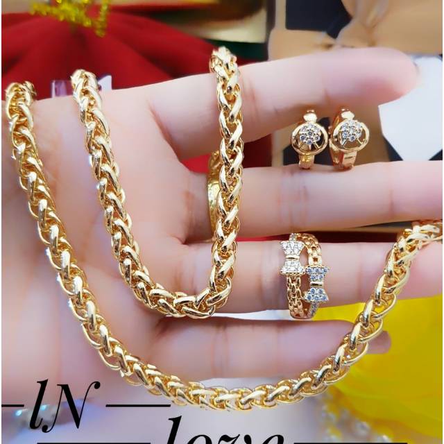 Xuping set perhiasan lapis emas 24k 1803