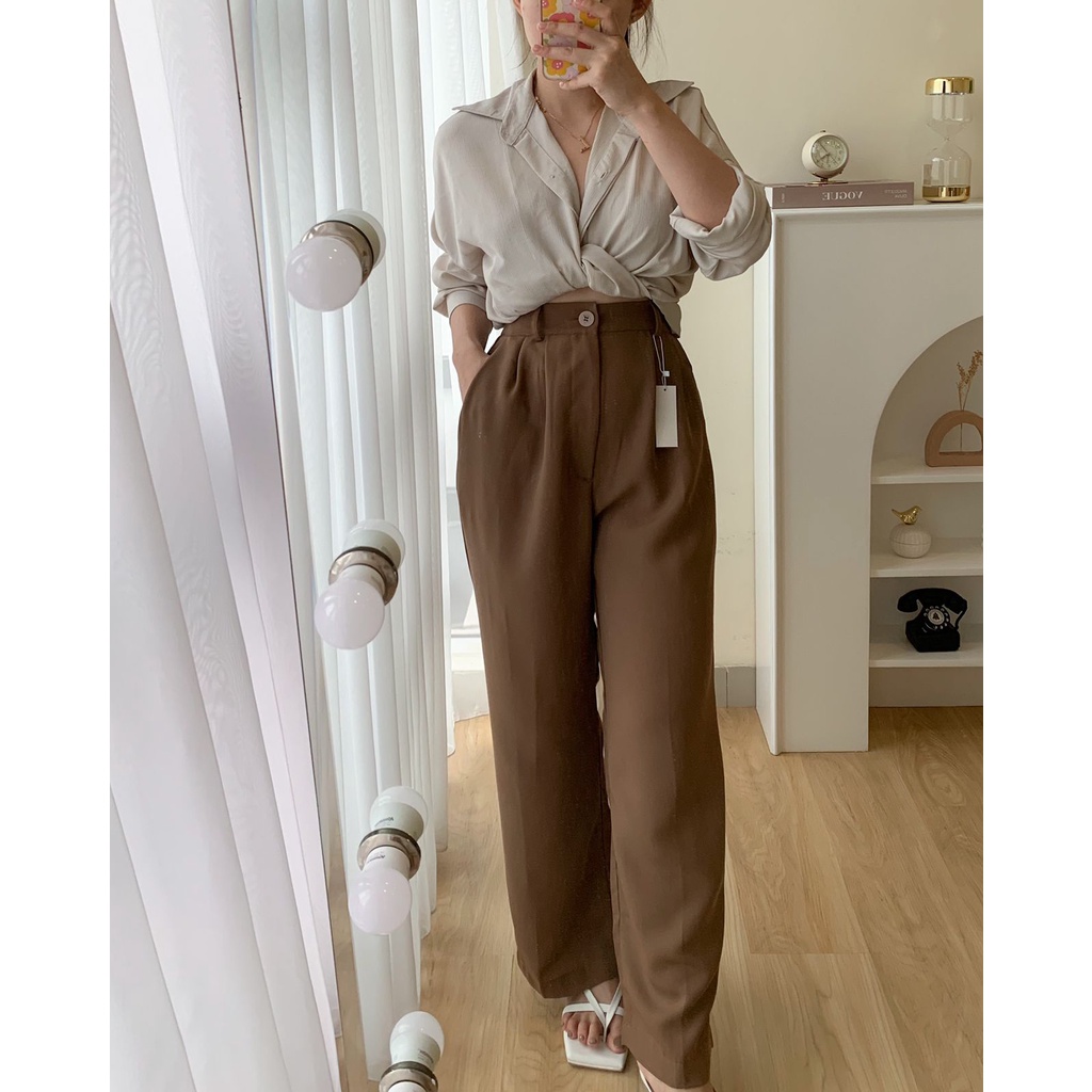 LOOSE TROUSERS PANTS - Celana wanita - pants wanita - bawahan wanita-4