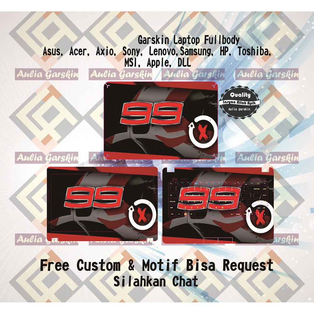 Garskin Laptop Compaq Presario CQ43 Full Body motif 99 - free custom