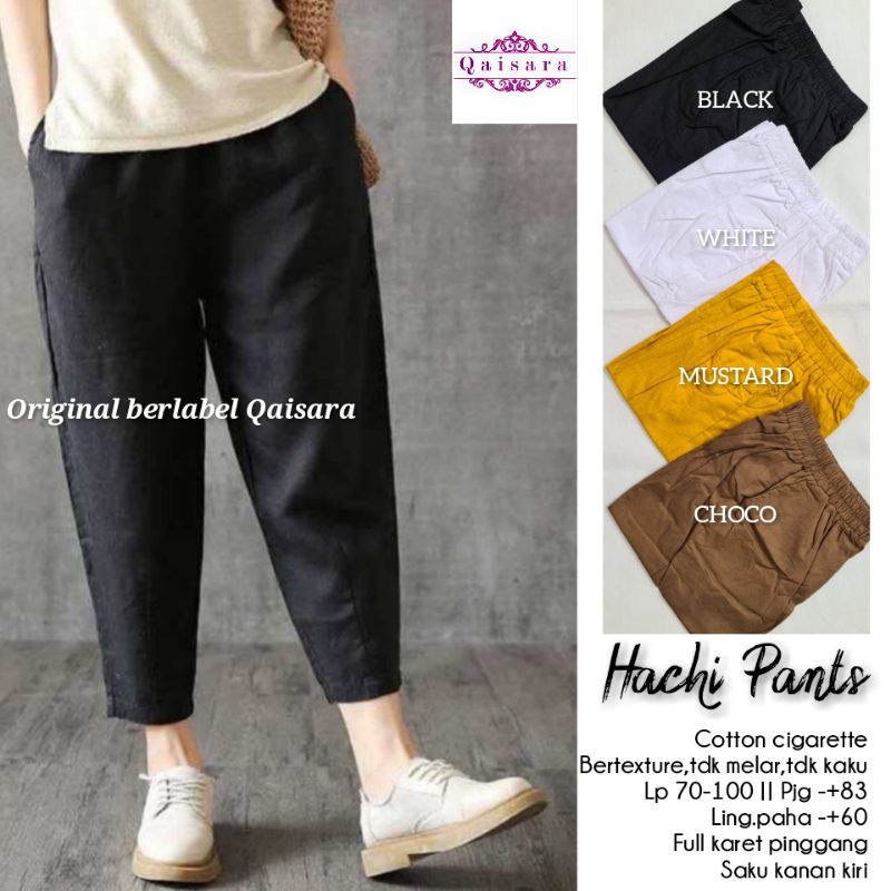 Hachi pants cotton cigaratte / Celana panjang cigarette