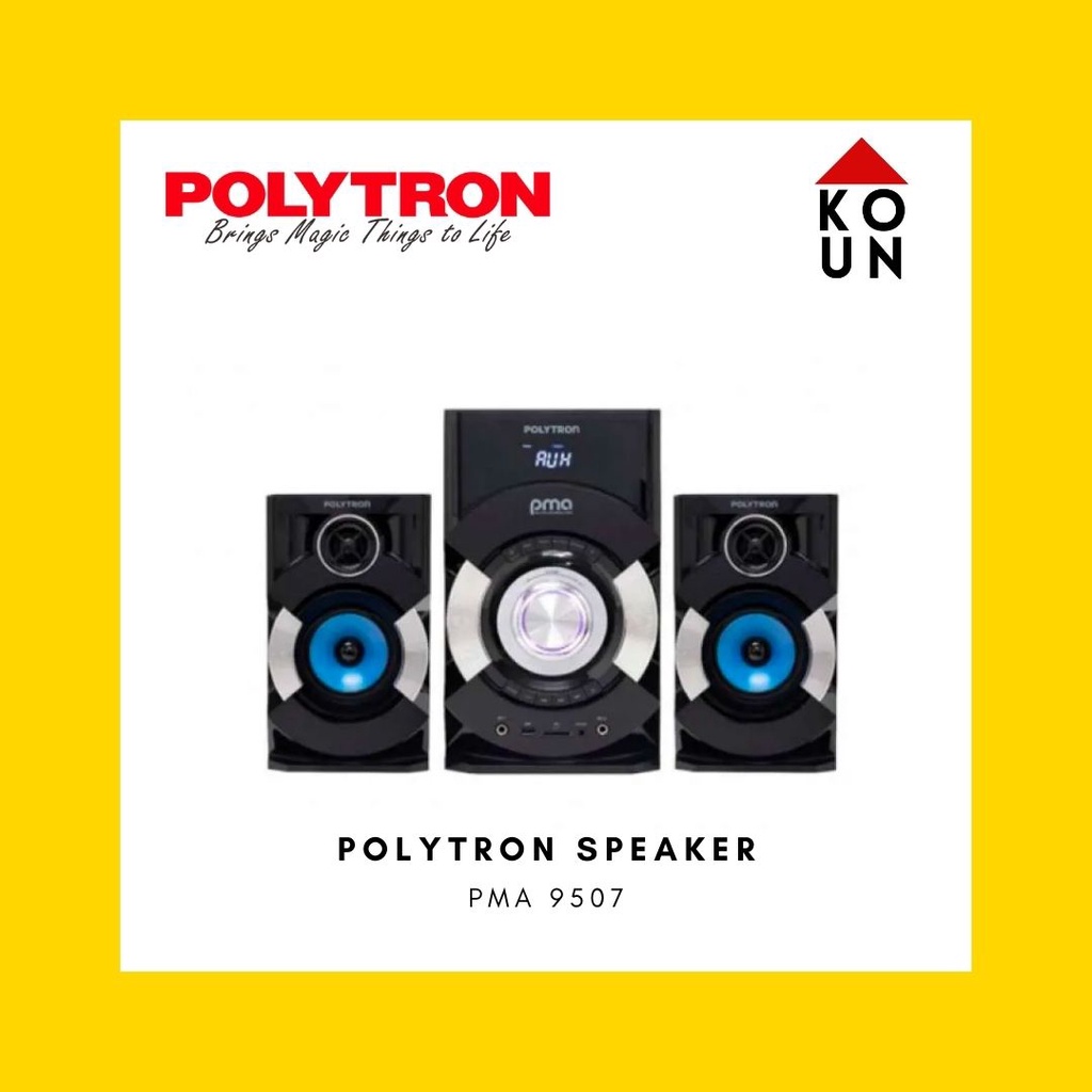 (COD READY) SPEAKER POLYTRON PMA9507 / PMA 9507 / PMA-9507 (BLUETOOTH / KARAOKE / AUX) GARANSI RESMI
