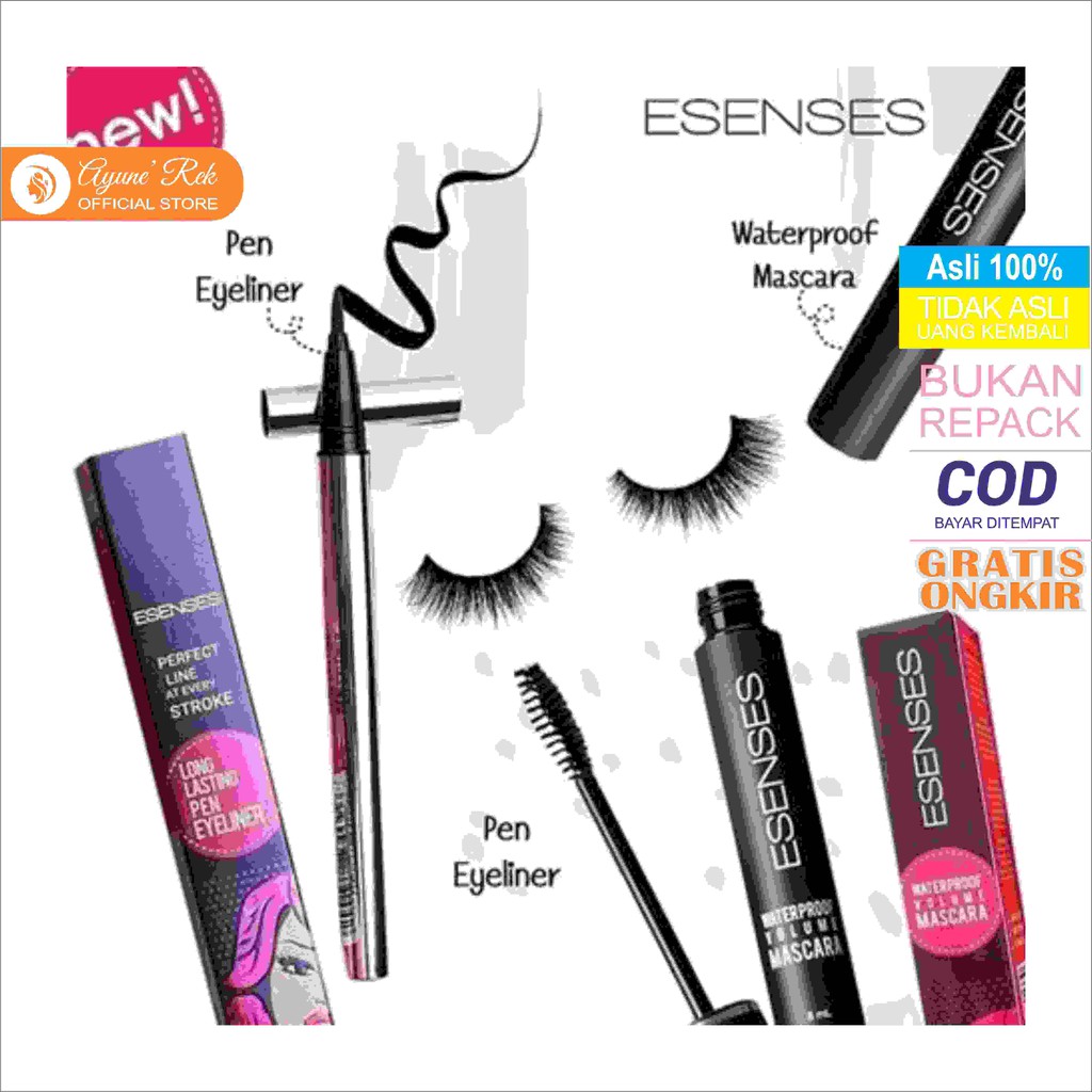 Esenses Waterproof Volume Mascara/ Eyeliner Esenses Bpom