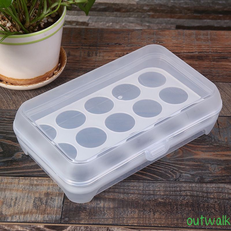 15 Eggs Holder  Storage Container PP Refrigerator Egg Storage Box 1 Pcs OWT