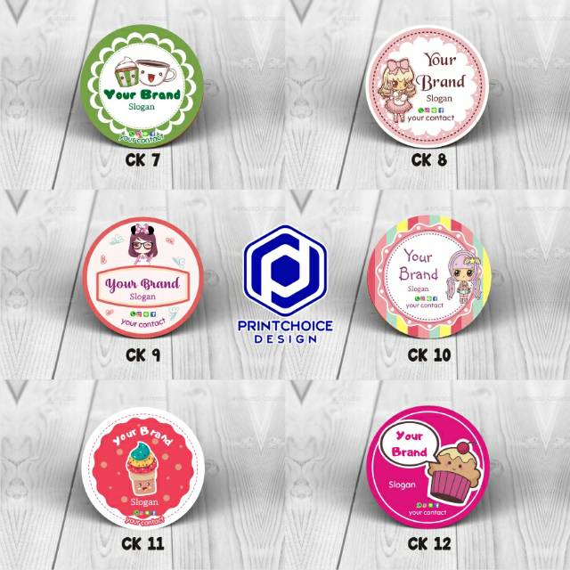 FREE DESAIN STIKER LABEL KAWAII / CUTE PRODUK MAKANAN / MINUMAN / SKINCARE