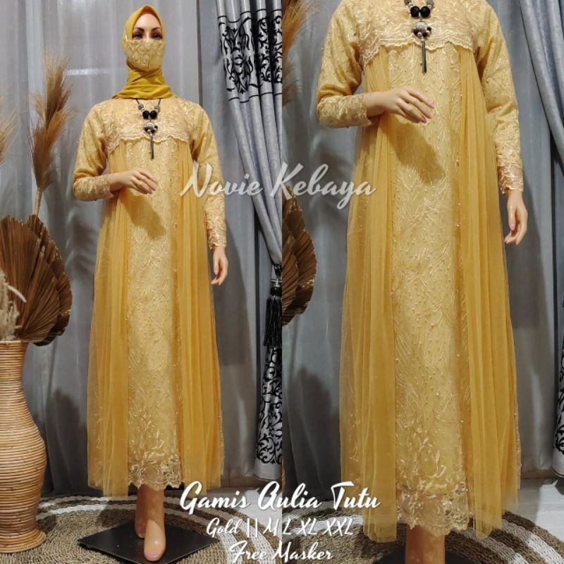 KEBAYA ORIGINAL/BAJU MUSLIMAH/GAMIS LEBARAN/GAMIS AULIA/BY NOVIE