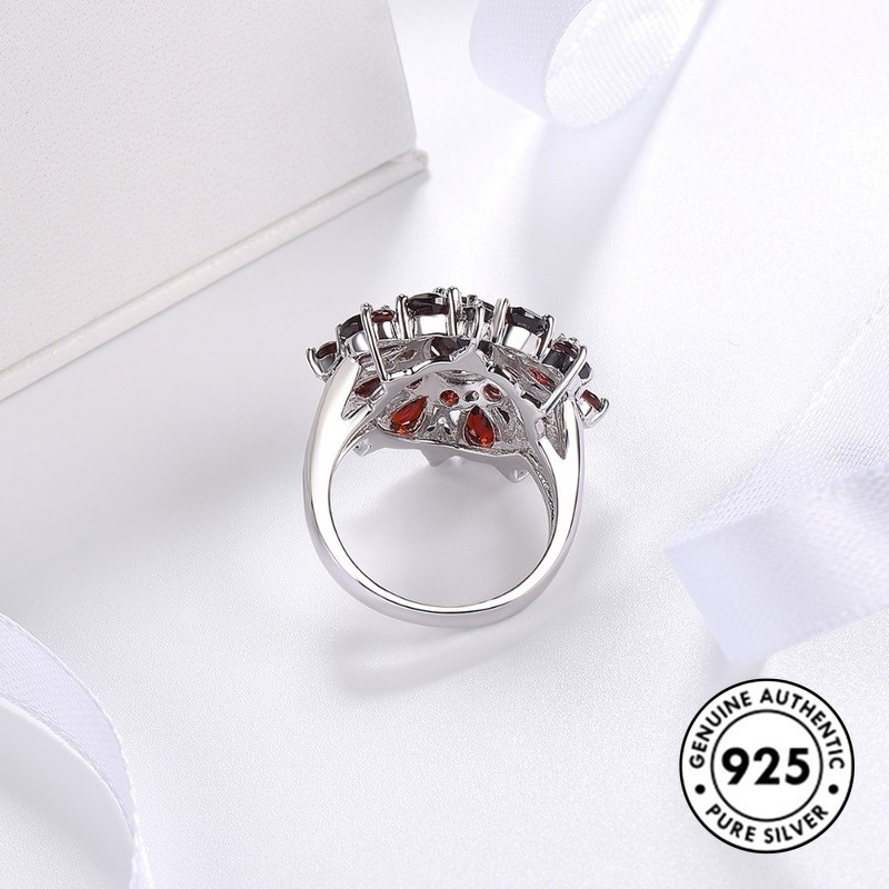 Cincin Ruby Bahan S925 Silver