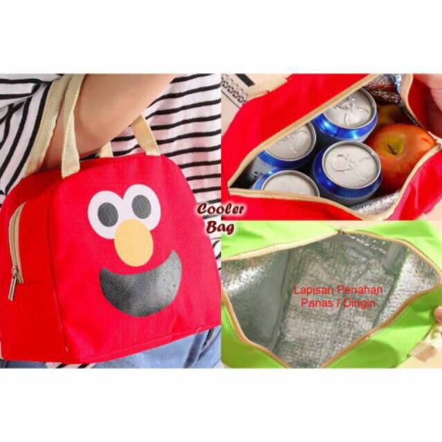 PROMO COD - T117 Tas Bekal Karakter Ukuran Besar Lunch Bag perlengkapan Bekal Anak Sekolah