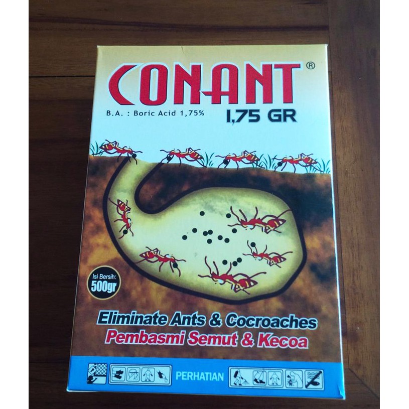 CONANT 500 GRAM PACK KARDUS obat pembasmi SEMUT &amp; KECOA CONANT insektisida / racun hama u rumah walet