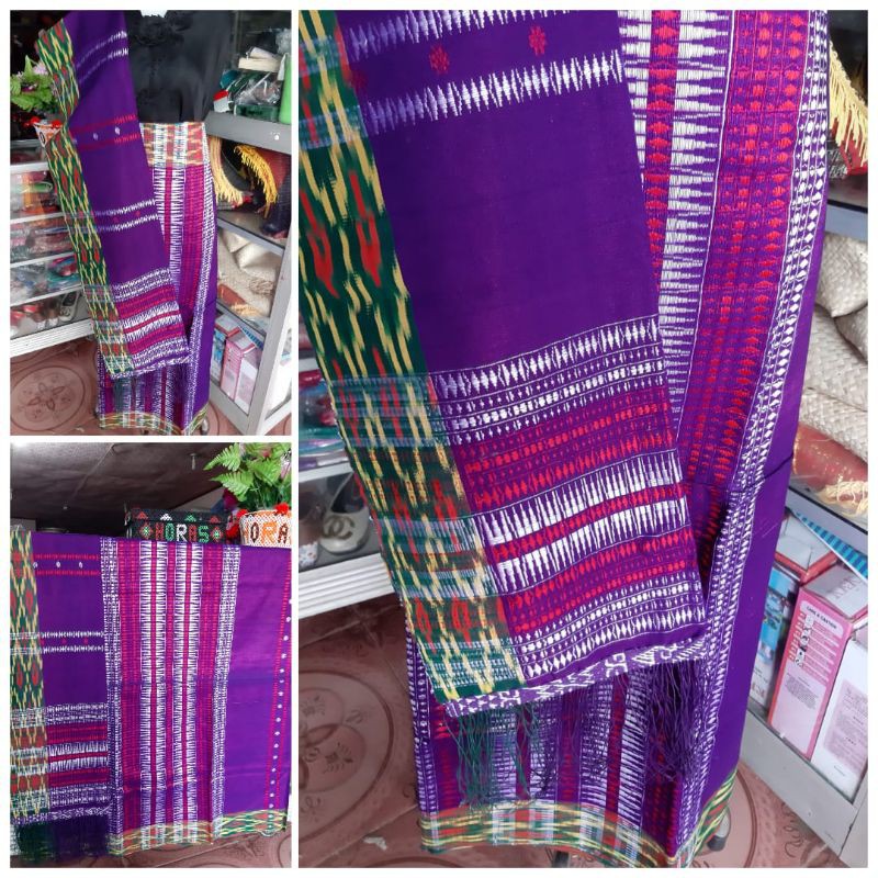 SARUNG SONGKET PUCCA BINTIK HAIT MAULANA UNGU MANDAR TENUN TARUTUNG ASLI BAWAHAN KEBAYA PESTA BATAK