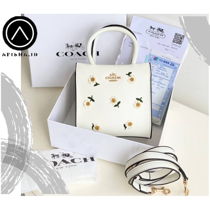 COACH KLARE CROSSBODY WITH DAISY EMBROIDERY INCLUDE BOX + FAKE BILL