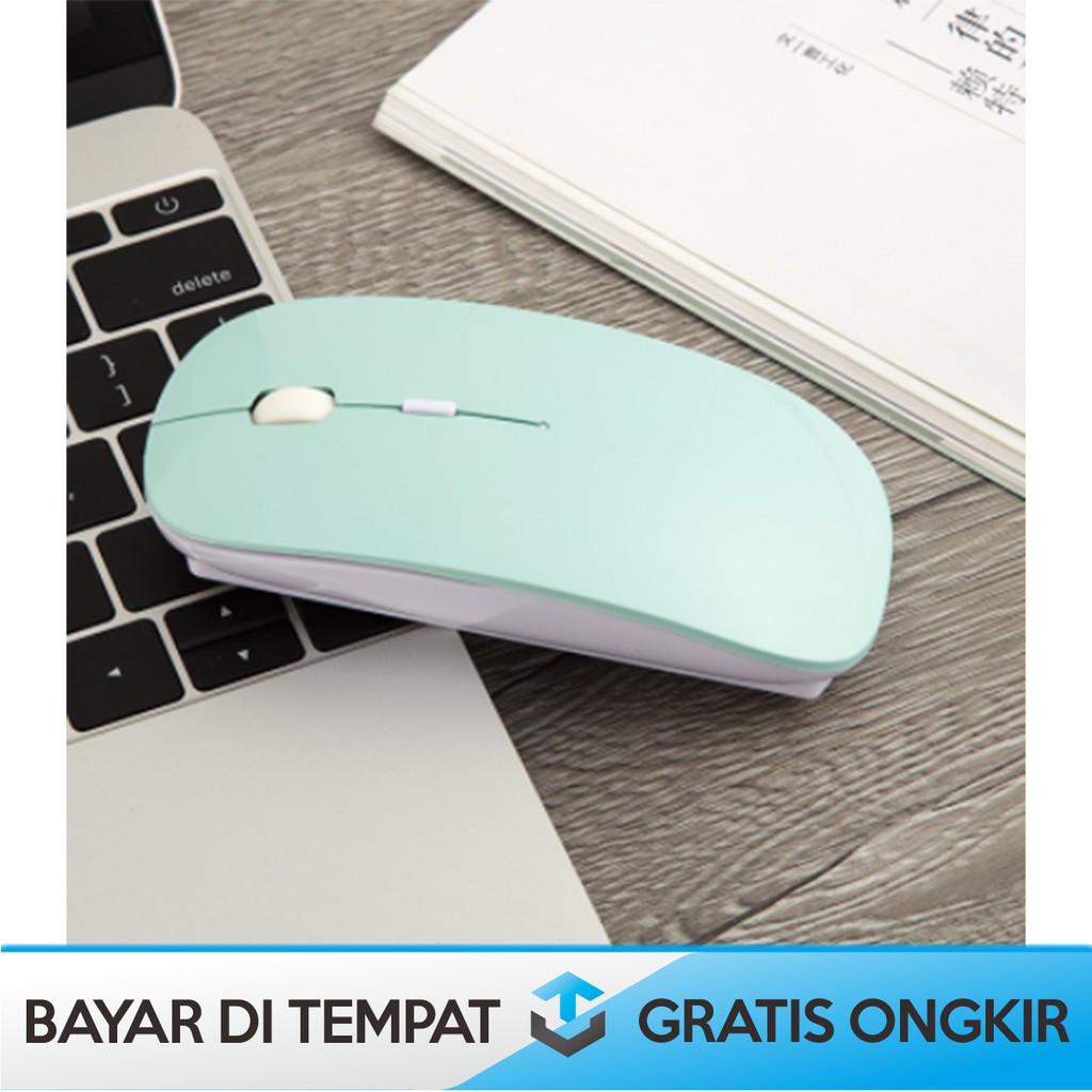 MOUSE WIRELESS 5.2 RECHARGABLE ORIGINAL M8120G - TAFFWARE MOUSE BLUETOOTH M8120G COD MURAH