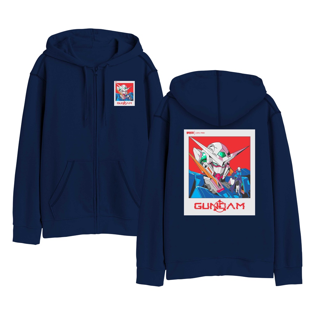 BRIGO Zipper Jumper Hoodie GUNDAM II Sweater Hoodie Resleting BRIGO GUNDAM  Sablon DTF Fleece Cotton M-XXL (Pria &amp; Wanita) Free stiker&amp;Gantungan Kunci