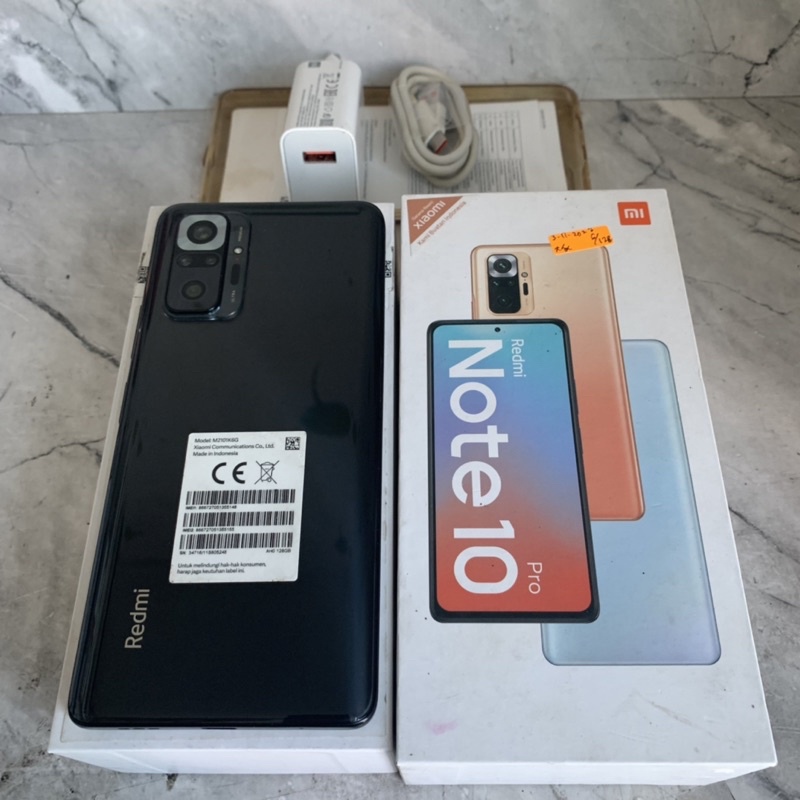 Redmi Note 10 Pro ram 6GB 128GB Bekas - Mulus - Fullset Resmi - second