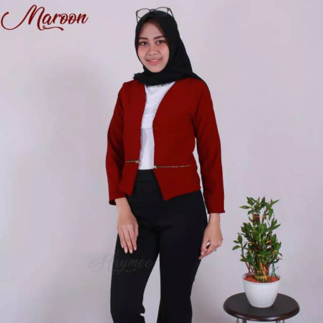 Side zipper office blazer (blazer zipper)